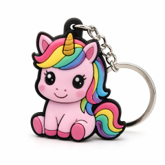 New Arrival Cartoon Plastic Keychain Promotional Gift Anime PVC Keyring Custom Rubber Keychain