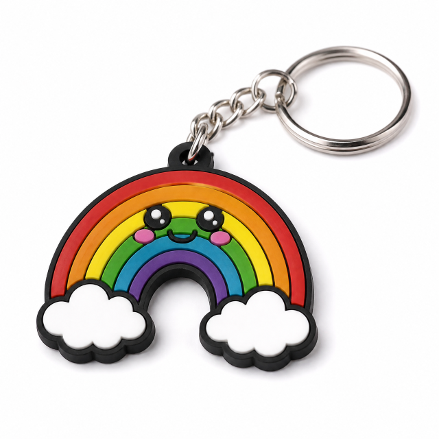 New Arrival Cartoon Plastic Keychain Promotional Gift Anime PVC Keyring Custom Rubber Keychain
