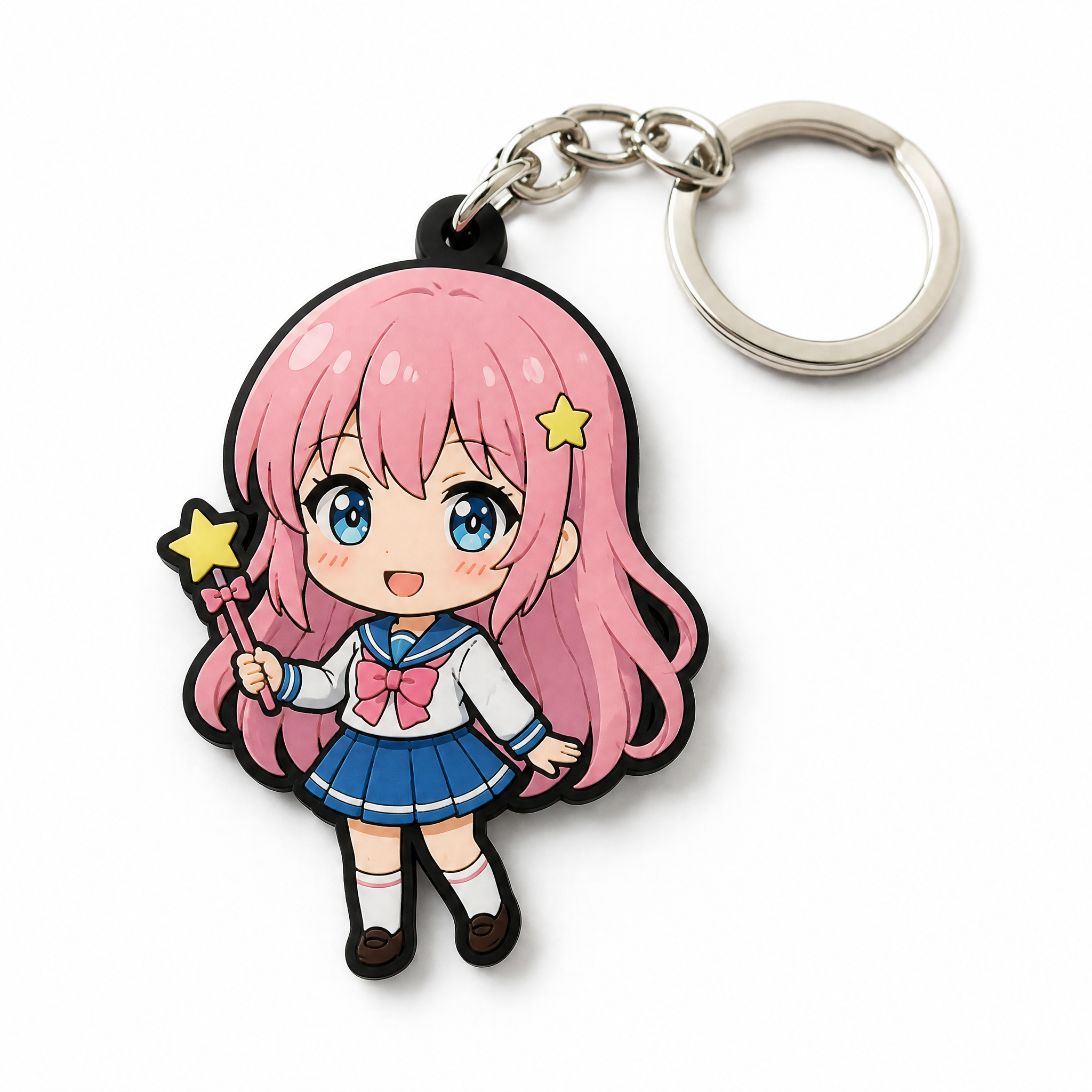 Personalized Soft PVC Key Chains Custom Sneaker Anime PVC Rubber Keychain  Key Ring Customised PVC Keychains 3D Cartoon Keyring