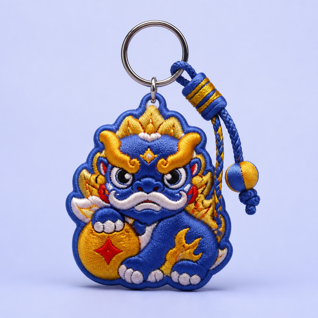 Special Shape 3D Embroidery Keychain