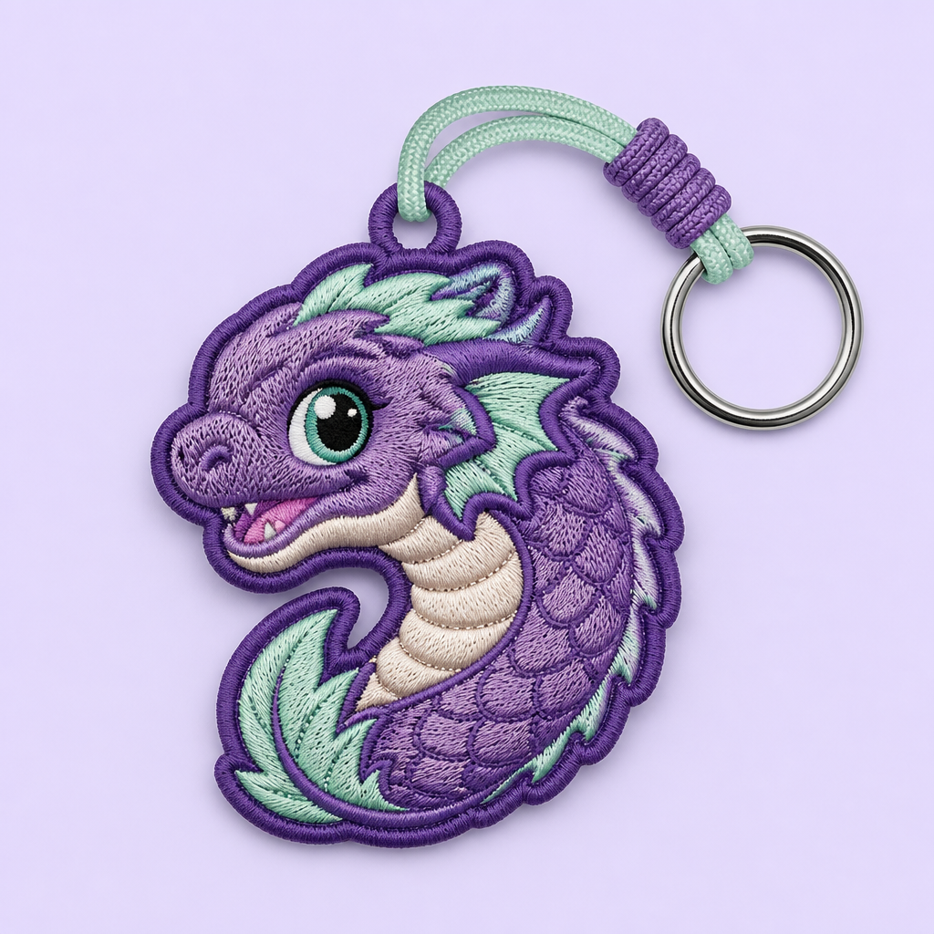 Special Shape 3D Embroidery Keychain
