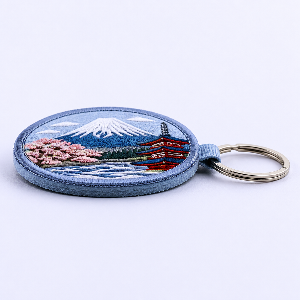 Travel Souvenir Embroidered Keychain