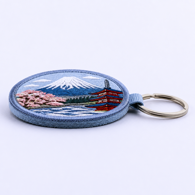 Travel Souvenir Embroidered Keychain