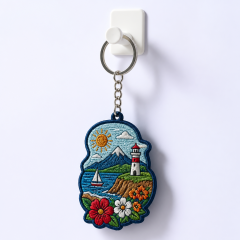 Travel Souvenir Embroidered Keychain