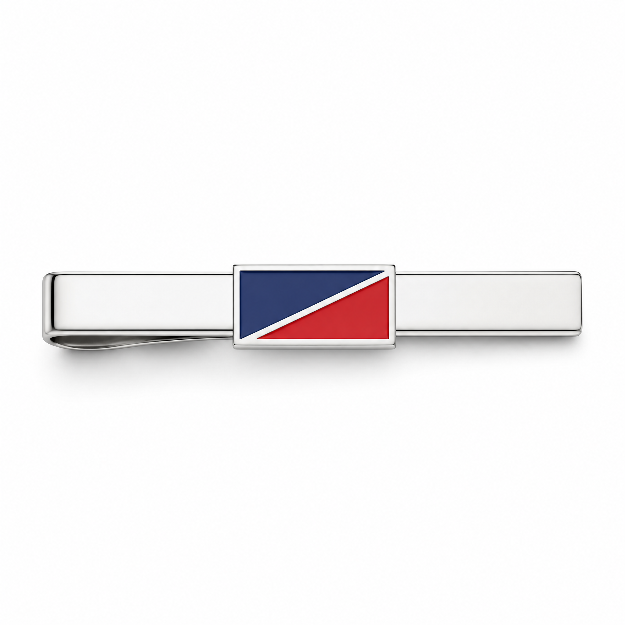 Custom Soft Enamel Tie Clip with Logo | Silver Plated Metal Tie Bar for Men Business Suit Wedding Groomsmen Gift