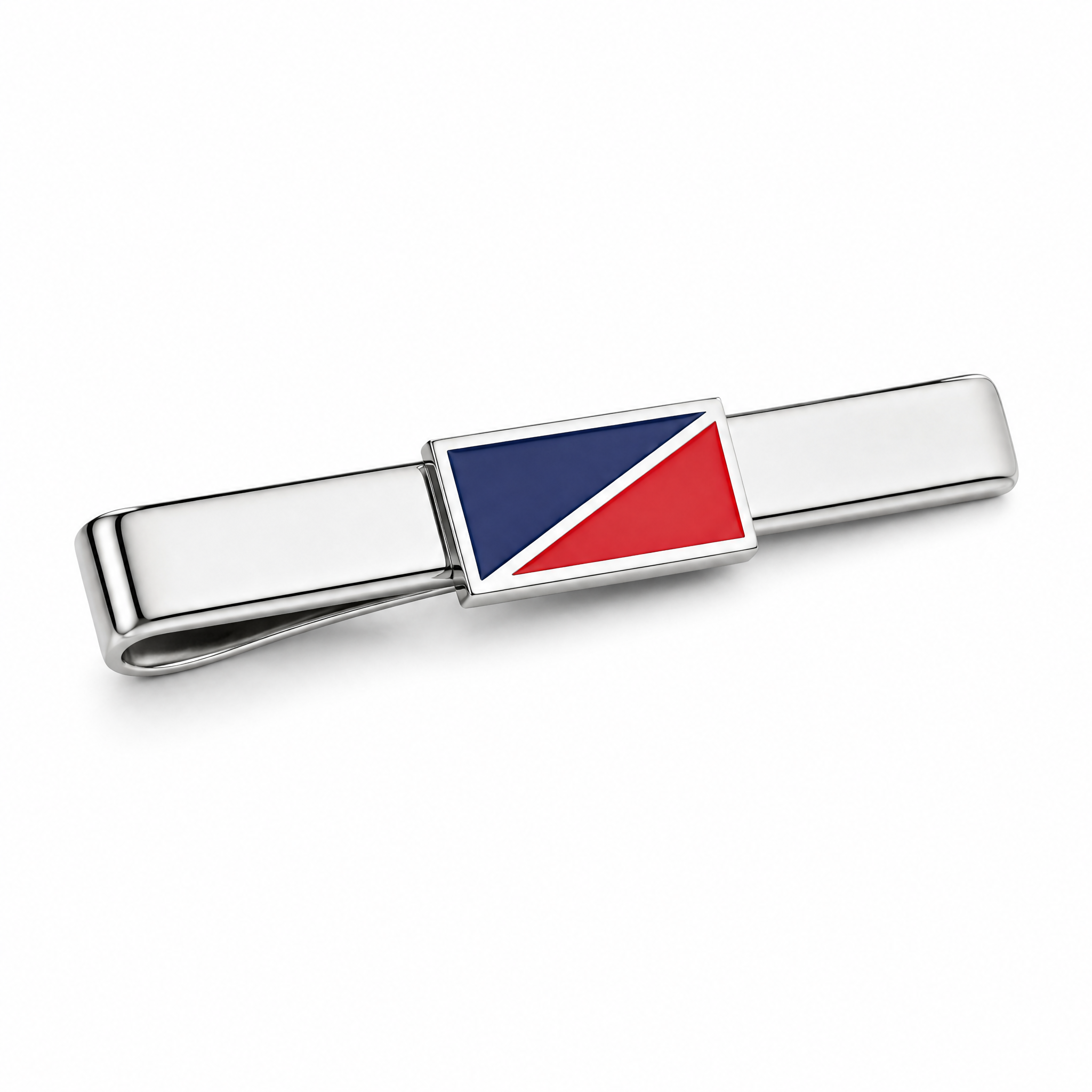 Custom Soft Enamel Tie Clip with Logo | Silver Plated Metal Tie Bar for Men Business Suit Wedding Groomsmen Gift
