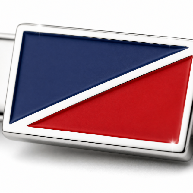 Custom Soft Enamel Tie Clip with Logo | Silver Plated Metal Tie Bar for Men Business Suit Wedding Groomsmen Gift