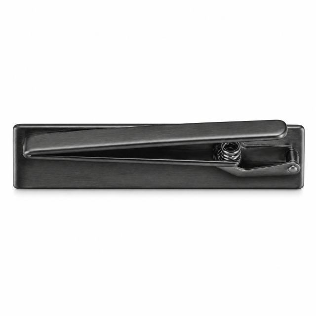 Custom Laser Engraved Tie Clip with Logo | Gunmetal Metal Tie Bar for Men Business Suit Wedding Groomsmen Gift