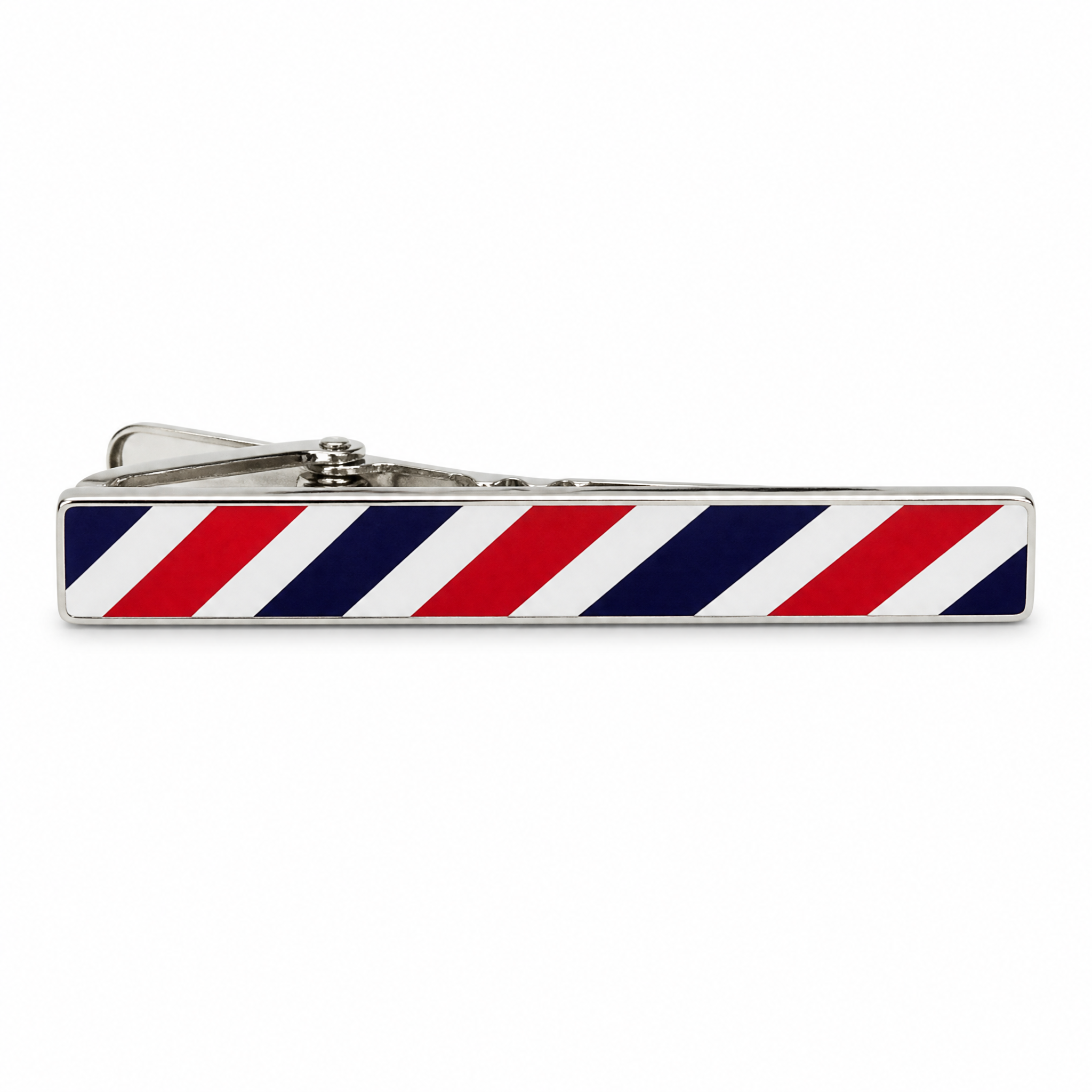 Custom Silk Screen Printed Tie Clip with Logo | Silver Metal Tie Bar for Men Business Suit Wedding Groomsmen Gift