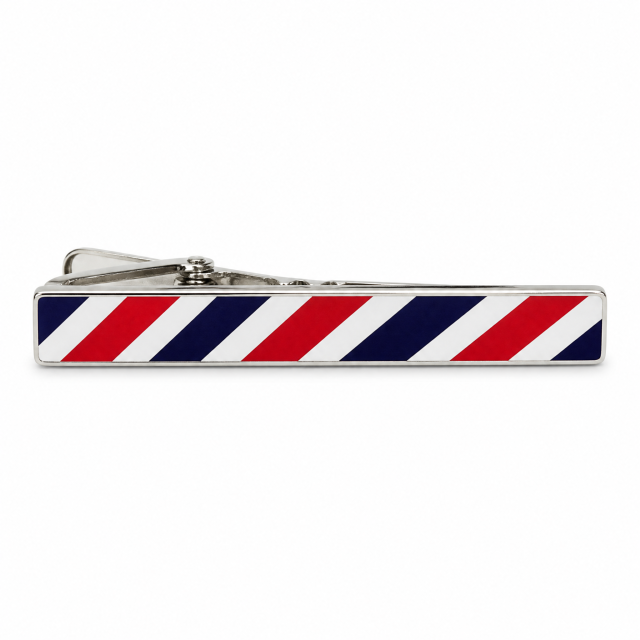 Custom Silk Screen Printed Tie Clip with Logo | Silver Metal Tie Bar for Men Business Suit Wedding Groomsmen Gift