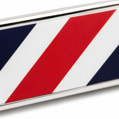 Custom Silk Screen Printed Tie Clip with Logo | Silver Metal Tie Bar for Men Business Suit Wedding Groomsmen Gift