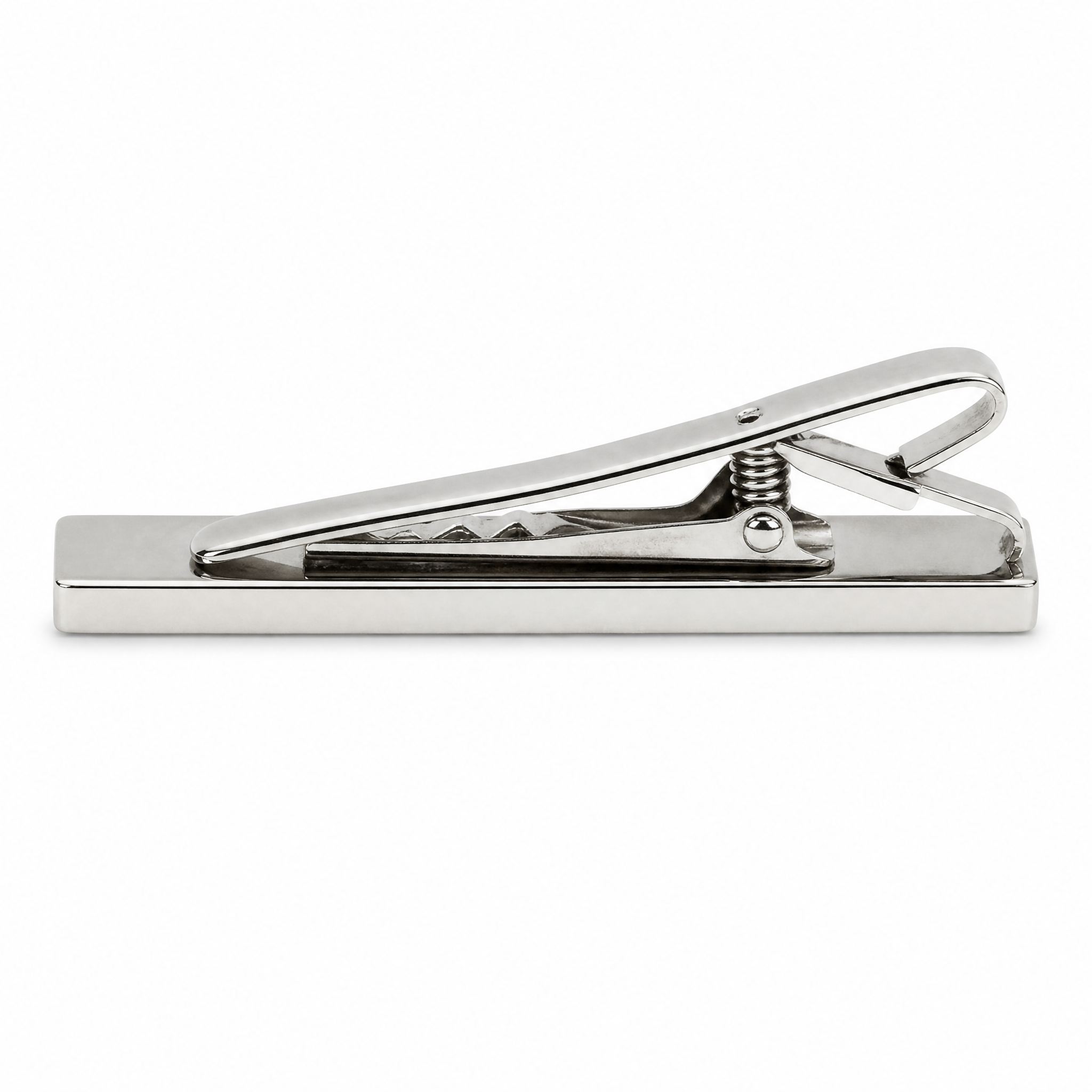 Custom Silk Screen Printed Tie Clip with Logo | Silver Metal Tie Bar for Men Business Suit Wedding Groomsmen Gift