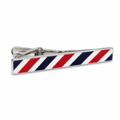 Custom Silk Screen Printed Tie Clip with Logo | Silver Metal Tie Bar for Men Business Suit Wedding Groomsmen Gift