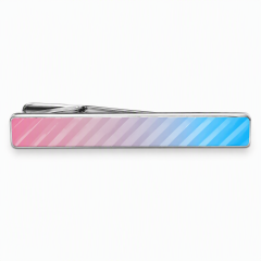Custom UV Printed Tie Clip with Logo | Silver Metal Tie Bar for Men Business Suit Wedding Groomsmen Gift
