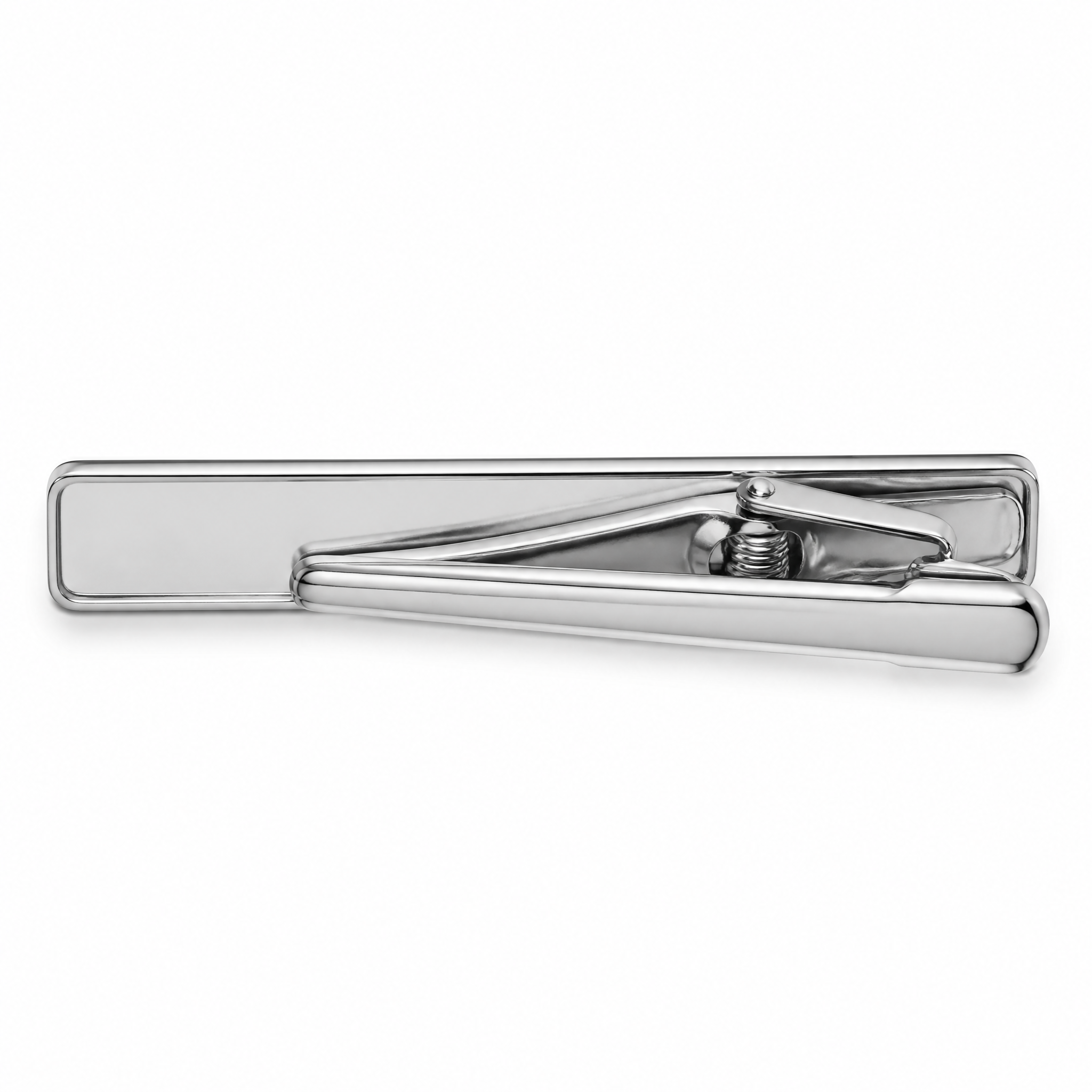 Custom UV Printed Tie Clip with Logo | Silver Metal Tie Bar for Men Business Suit Wedding Groomsmen Gift