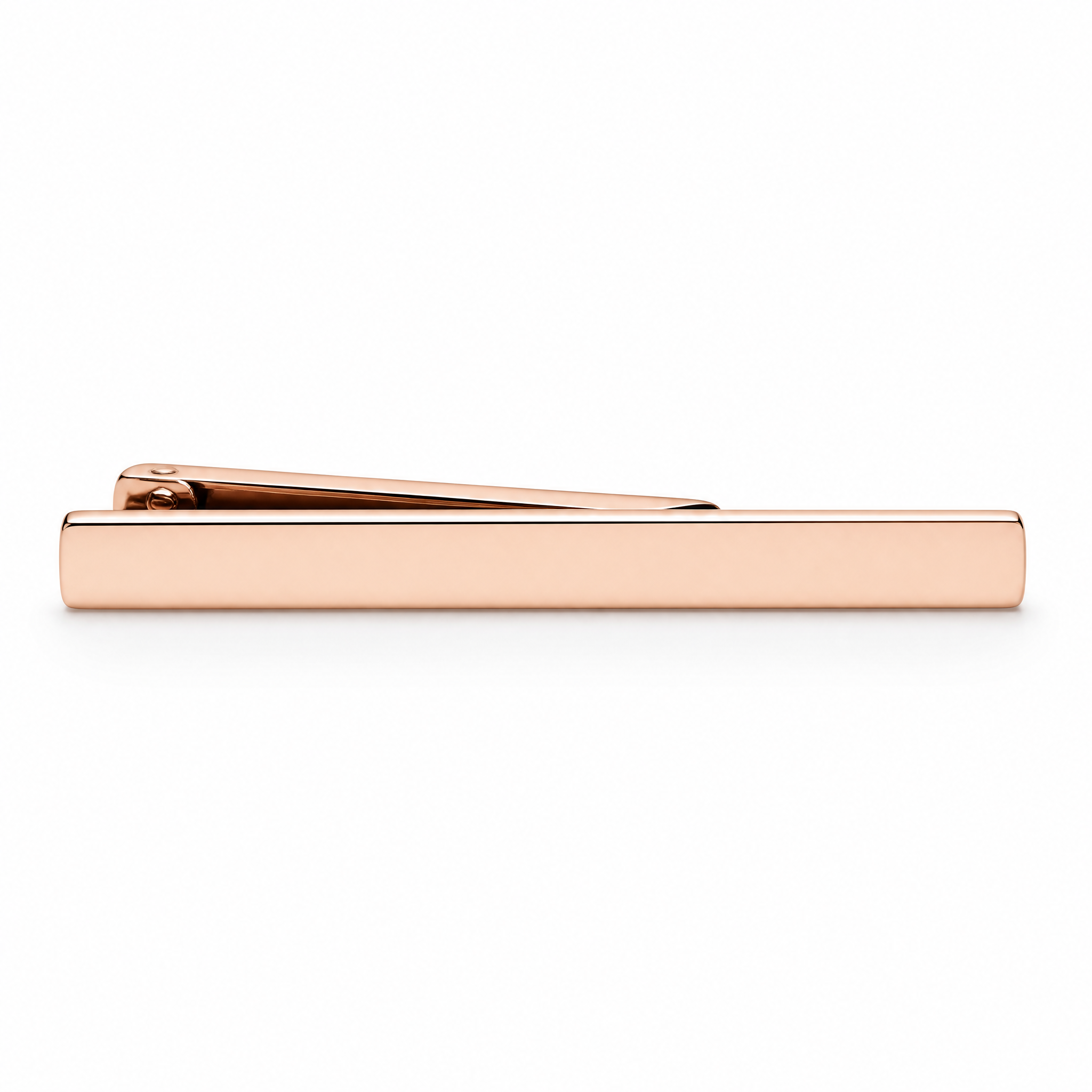 Custom Mirror Polished Plain Tie Clip | Rose Gold Metal Tie Bar for Men Business Suit Wedding Groomsmen Gift