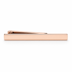Custom Mirror Polished Plain Tie Clip | Rose Gold Metal Tie Bar for Men Business Suit Wedding Groomsmen Gift