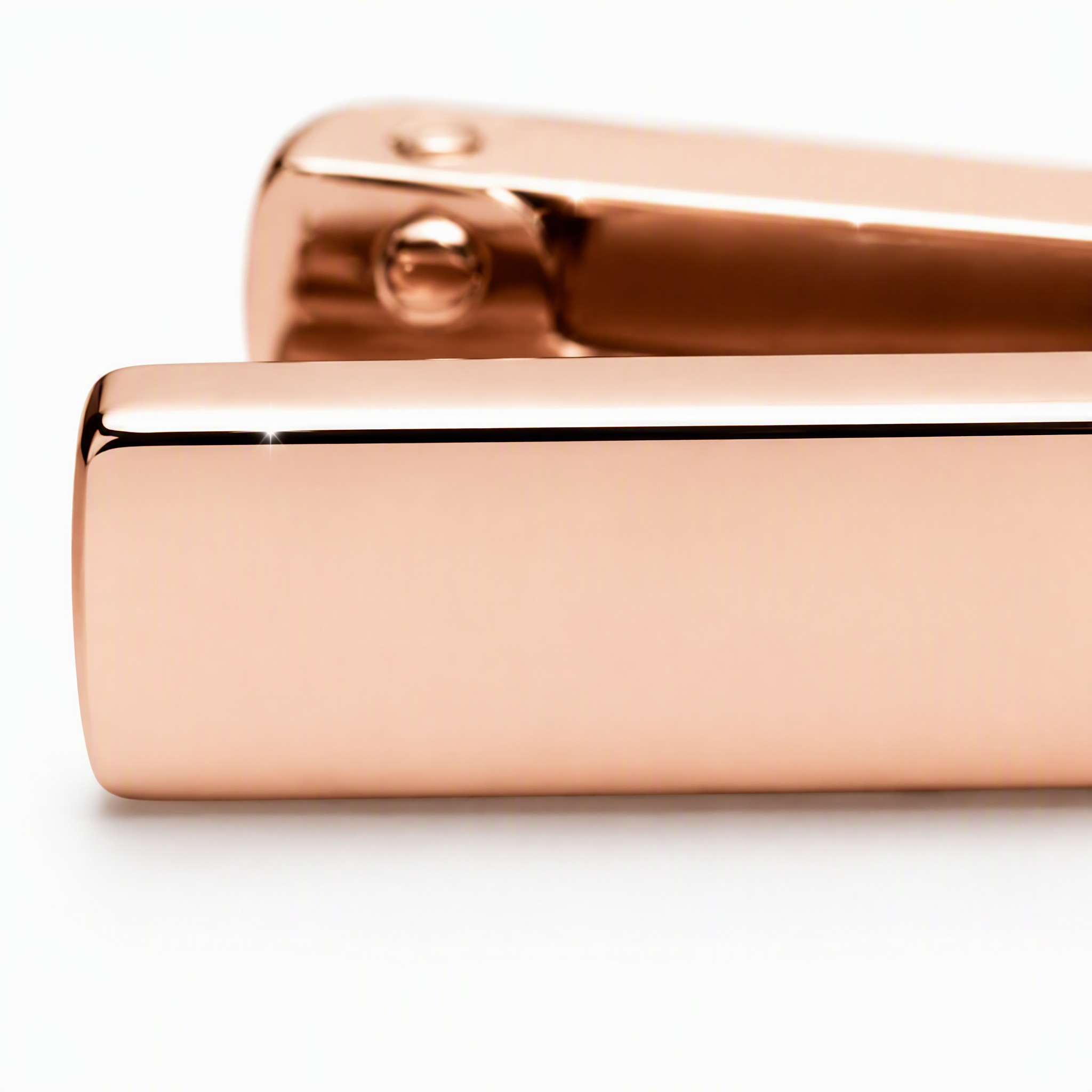 Custom Mirror Polished Plain Tie Clip | Rose Gold Metal Tie Bar for Men Business Suit Wedding Groomsmen Gift