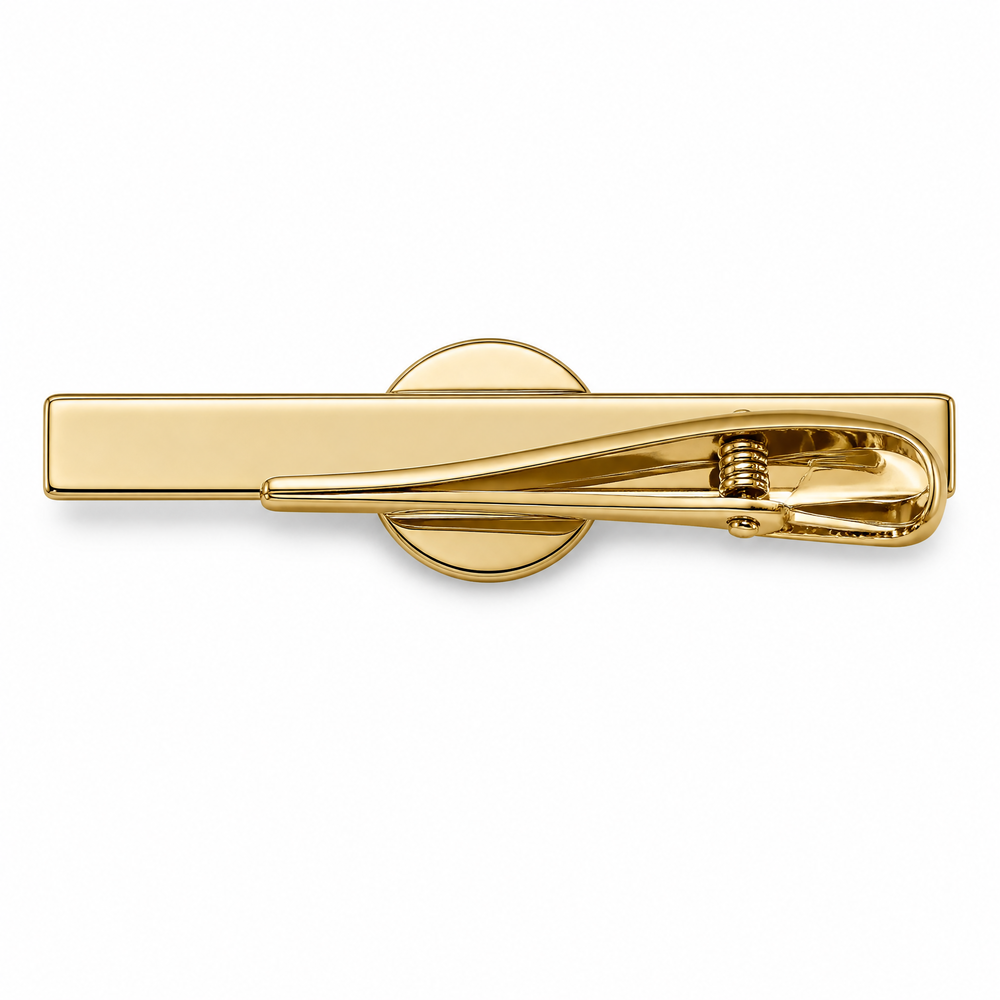 Custom Epoxy Domed Tie Clip with Logo | Gold Plated Metal Tie Bar for Men Business Suit Wedding Groomsmen Gift