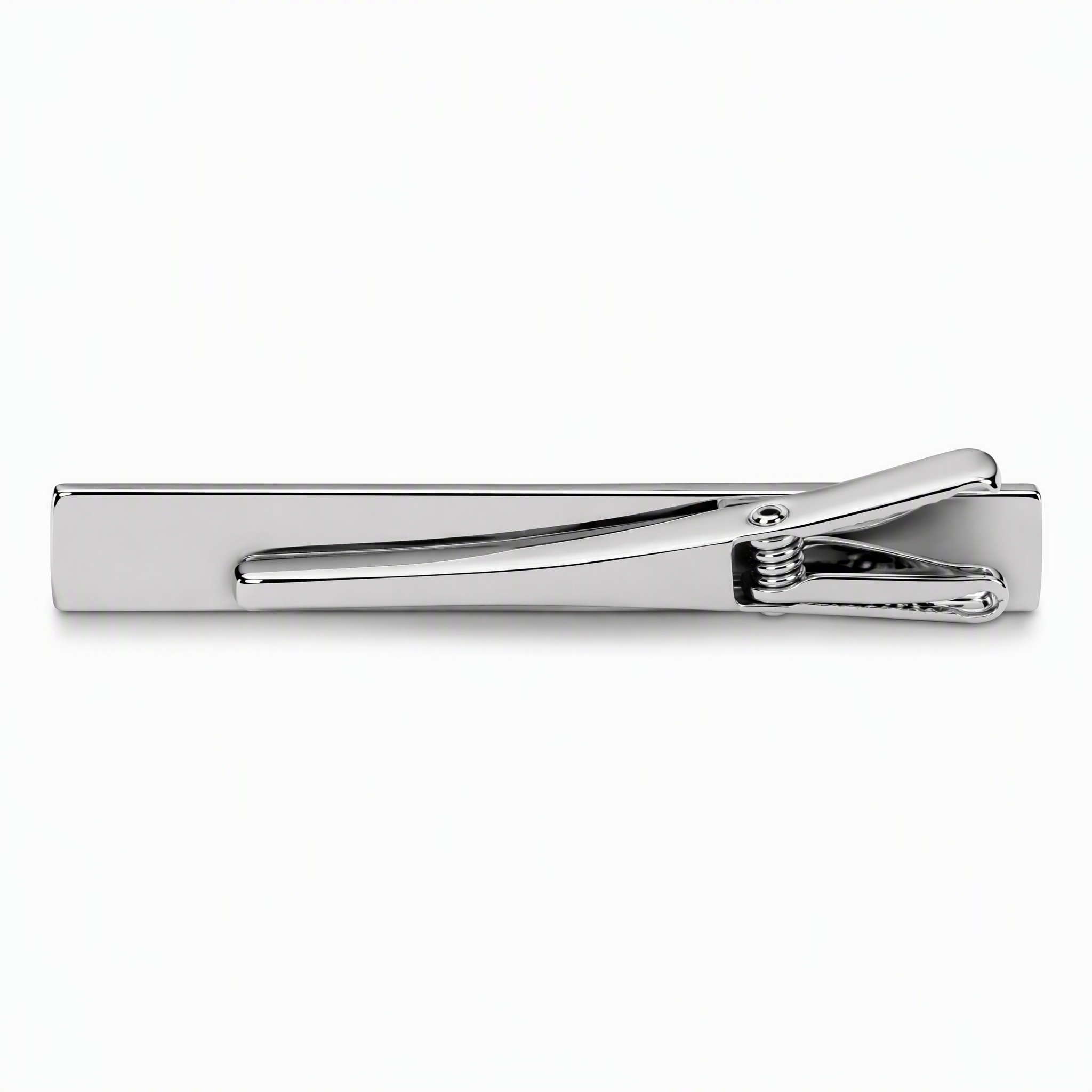 Custom Mother of Pearl Tie Clip | Silver Metal Tie Bar with Shell Inlay for Men Business Suit Wedding Groomsmen Gift