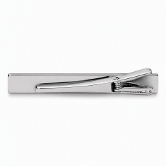 Custom Mother of Pearl Tie Clip | Silver Metal Tie Bar with Shell Inlay for Men Business Suit Wedding Groomsmen Gift