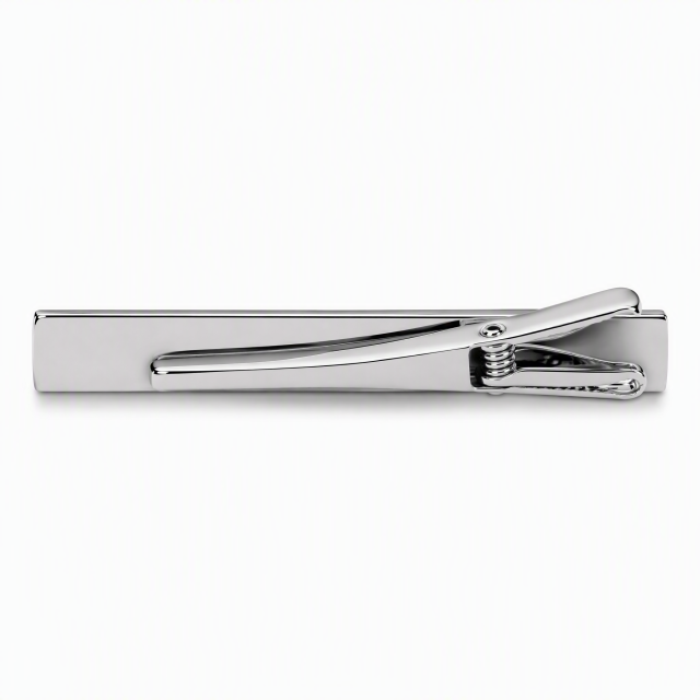 Custom Mother of Pearl Tie Clip | Silver Metal Tie Bar with Shell Inlay for Men Business Suit Wedding Groomsmen Gift