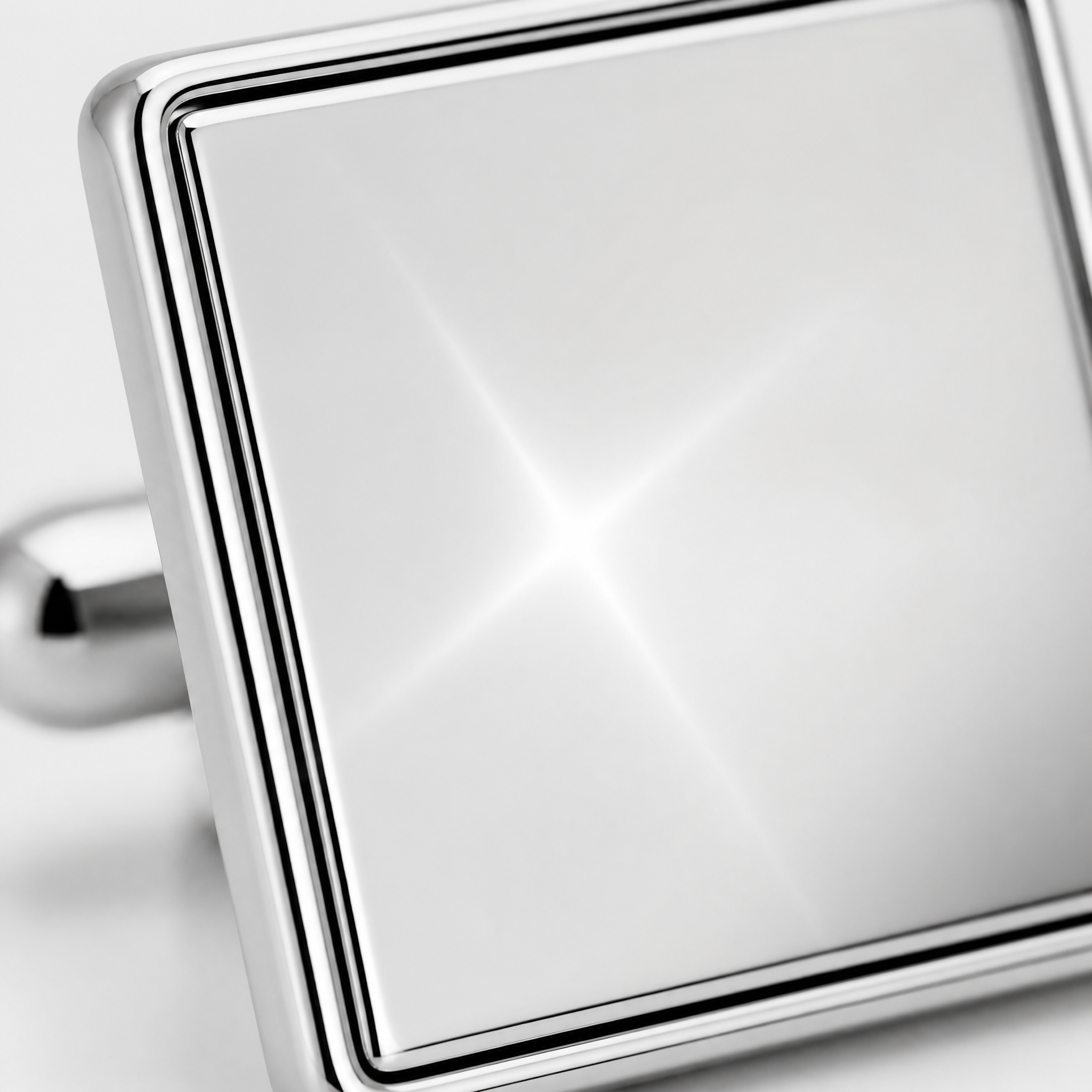 Custom Magnetic Cufflinks Square Silver Mirror Polished Two Piece Snap Men Formal Wedding Business Cuff Links