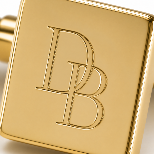 Custom Laser Engraved Cufflinks Square Gold Monogram Initials Whale Back Men Formal Wedding Business Cuff Links