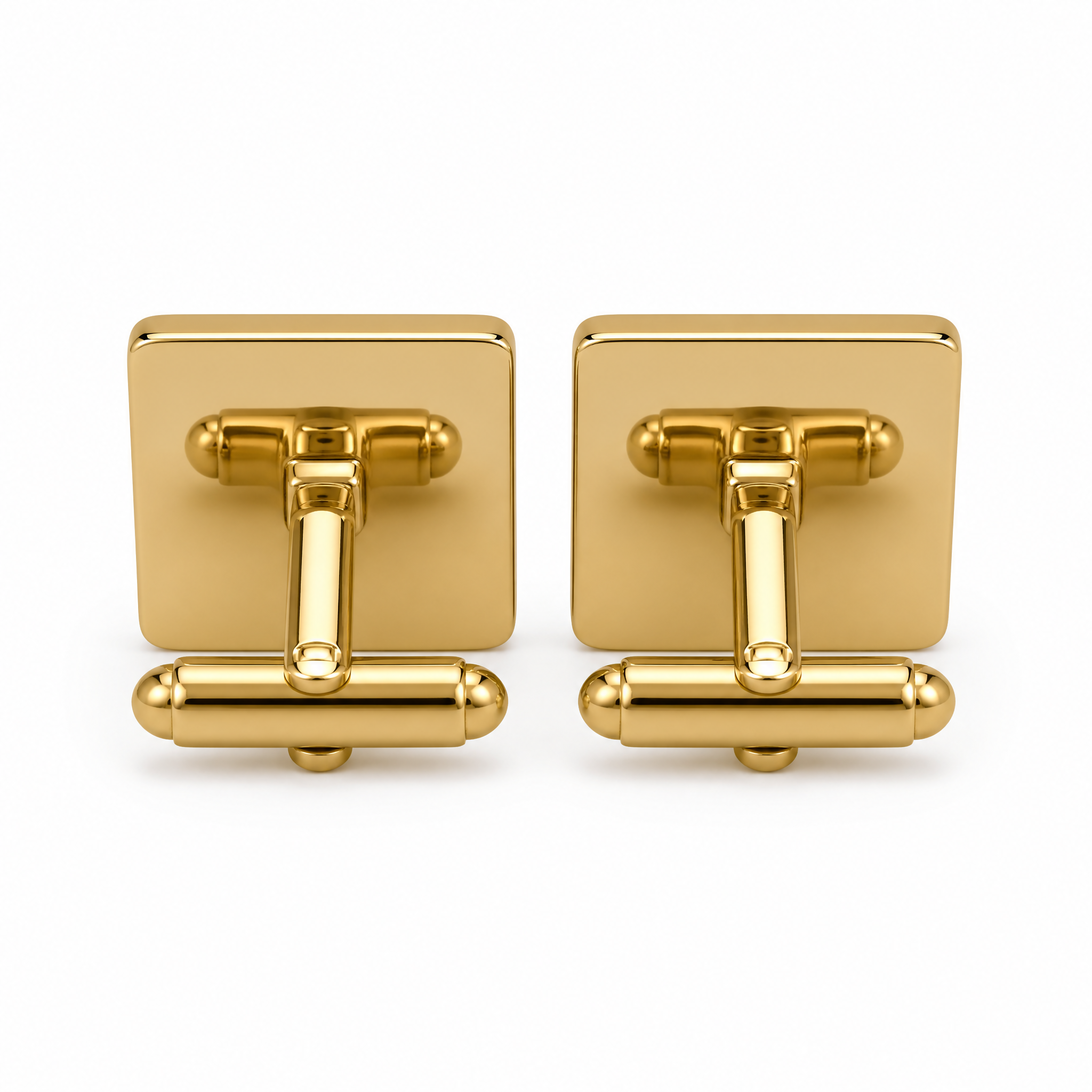 Custom Laser Engraved Cufflinks Square Gold Monogram Initials Whale Back Men Formal Wedding Business Cuff Links
