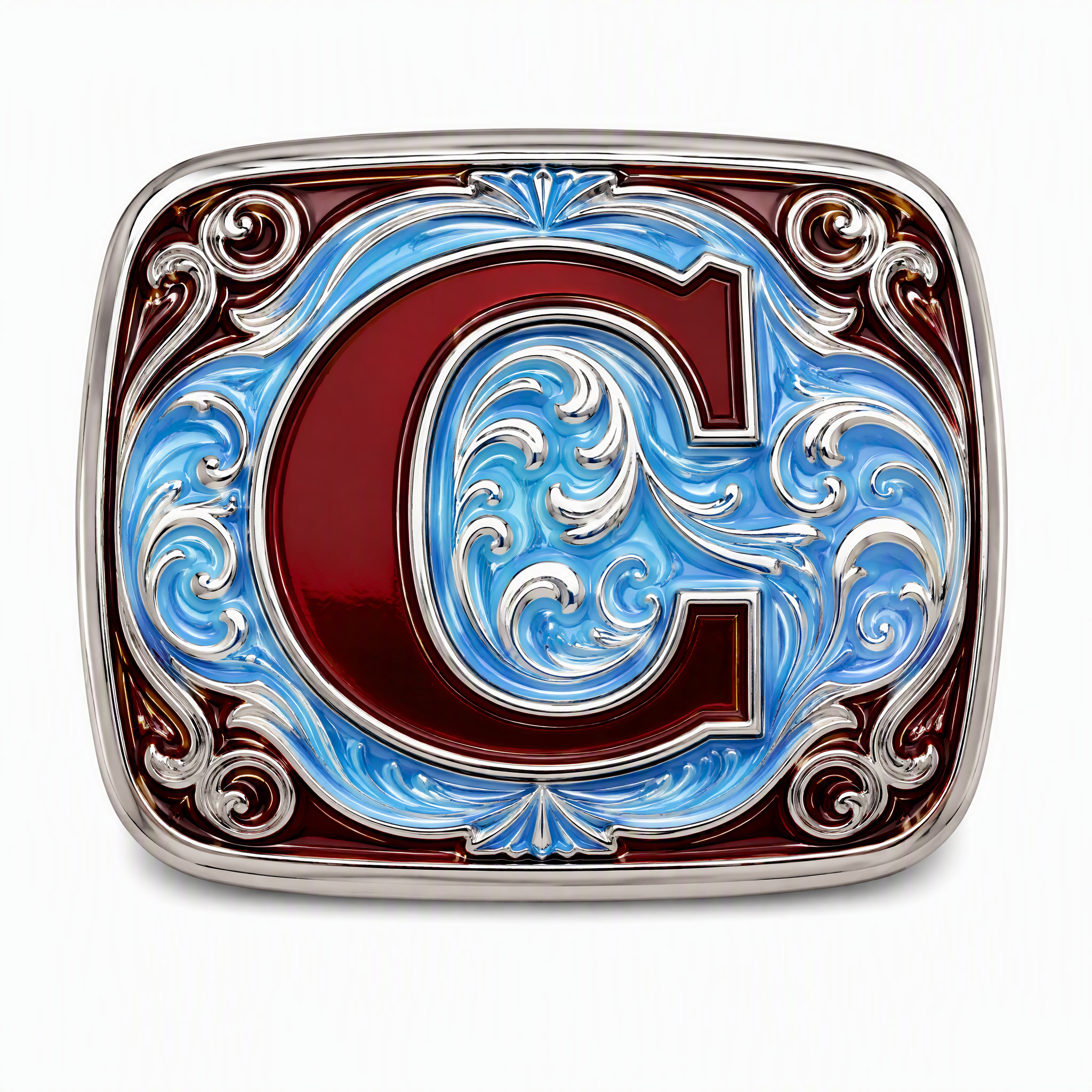 Custom Enamel Initial Letter Belt Buckle Zinc Alloy Personalized A-Z OEM Cowboy Belt Buckle