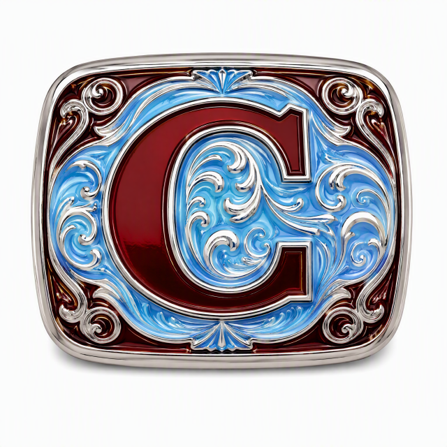 Custom Enamel Initial Letter Belt Buckle Zinc Alloy Personalized A-Z OEM Cowboy Belt Buckle