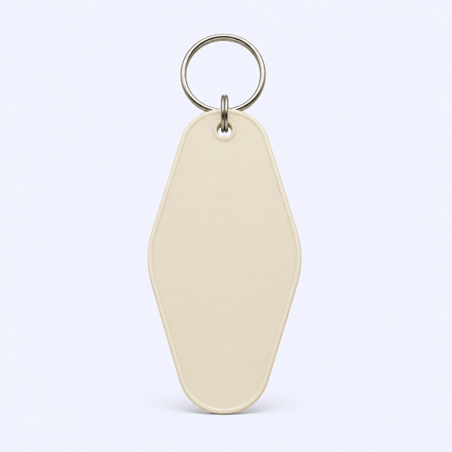 Blank Motel Keychain - Solid Color Acrylic Retro Key Tag - UV Print Ready - Custom Bulk Order - STANDARD GIFTS