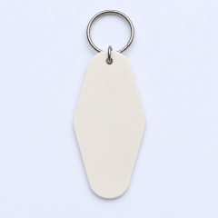 Blank Motel Keychain - Solid Color Acrylic Retro Key Tag - UV Print Ready - Custom Bulk Order - STANDARD GIFTS
