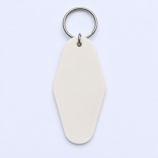 Blank Motel Keychain - Solid Color Acrylic Retro Key Tag - UV Print Ready - Custom Bulk Order - STANDARD GIFTS