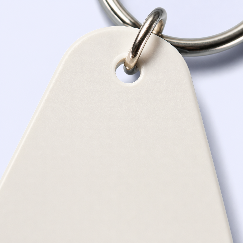 Blank Motel Keychain - Solid Color Acrylic Retro Key Tag - UV Print Ready - Custom Bulk Order - STANDARD GIFTS