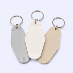 Blank Motel Keychain - Solid Color Acrylic Retro Key Tag - UV Print Ready - Custom Bulk Order - STANDARD GIFTS