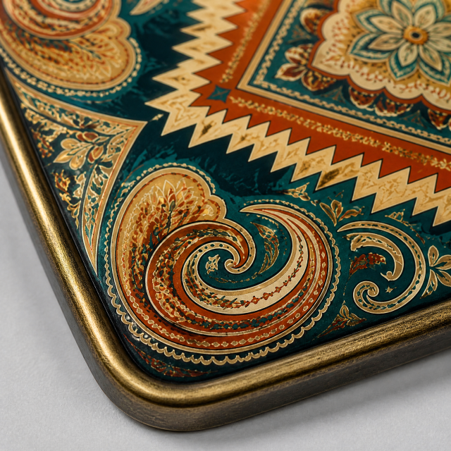 UV Print Geometric Belt Buckle Zinc Alloy Colorful Paisley Custom OEM Cowboy Belt Buckle