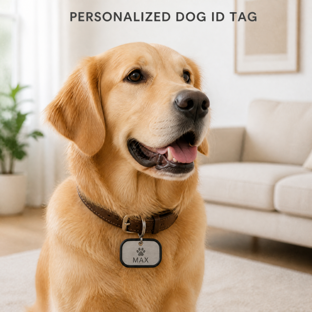 Custom Laser Engraved Stainless Steel Dog Tag