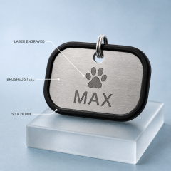 Custom Laser Engraved Stainless Steel Dog Tag