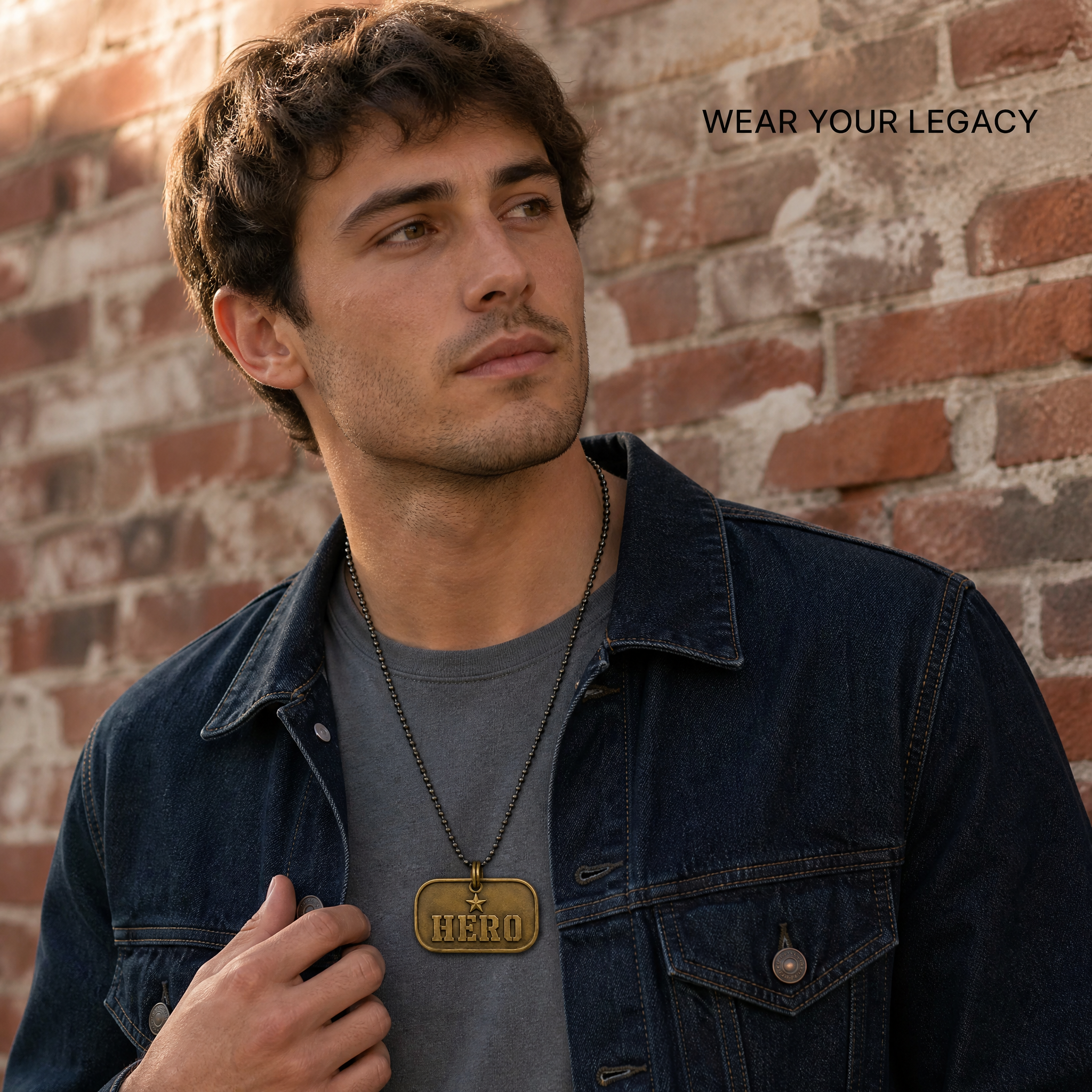 Custom Embossed Brass Dog Tag