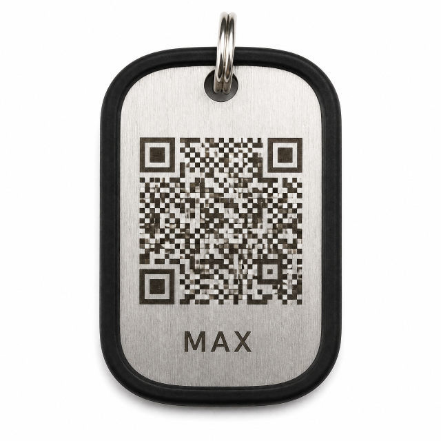 Custom QR Code Dog Tag