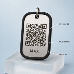 Custom QR Code Dog Tag
