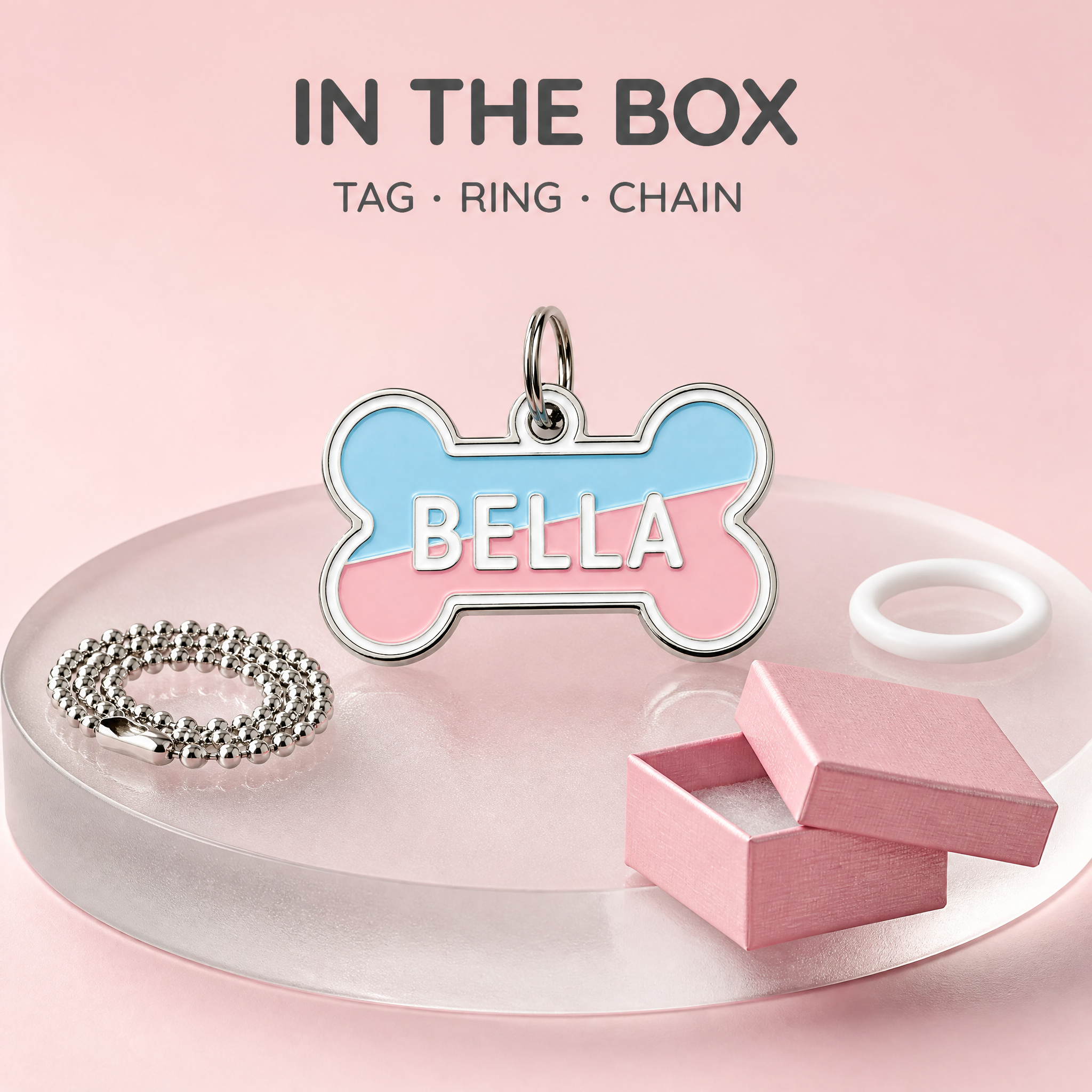 Custom Soft Enamel Bone Dog Tag