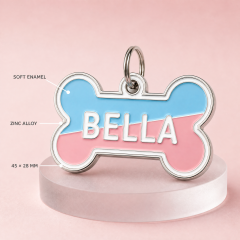 Custom Soft Enamel Bone Dog Tag