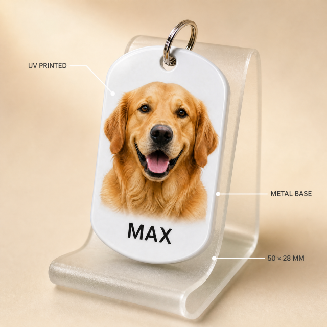 Custom UV Printed Photo Dog Tag