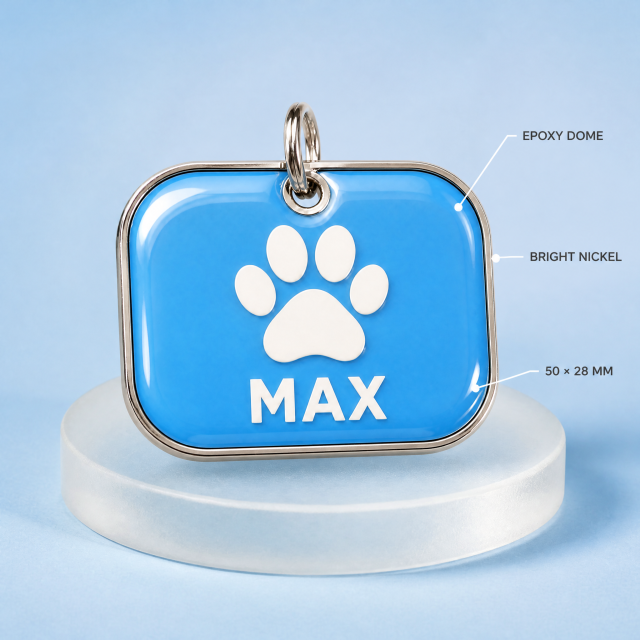 Custom Epoxy Dog Tag