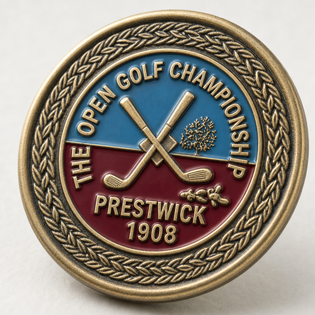 Hard Enamel Golf Divot Tool with Magnetic Ball Marker