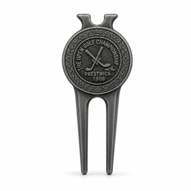 Gunmetal PVD Golf Divot Tool with Magnetic Ball Marker