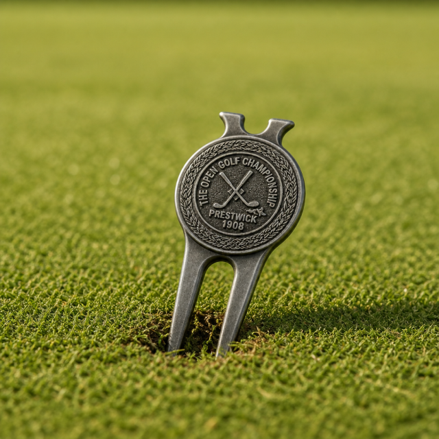 Gunmetal PVD Golf Divot Tool with Magnetic Ball Marker
