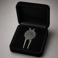Gunmetal PVD Golf Divot Tool with Magnetic Ball Marker